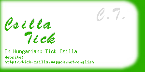 csilla tick business card